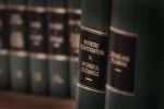 Workers compensation law books concept